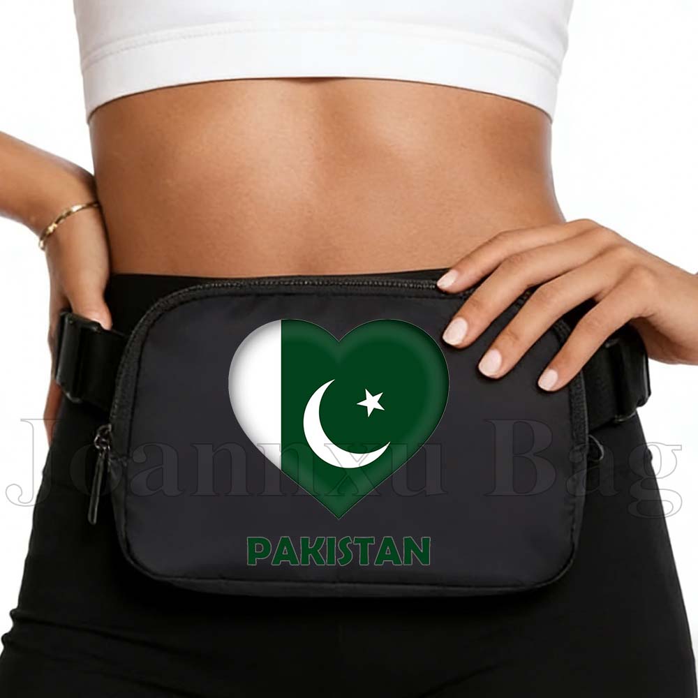 Women Bags Pakistan - Pakistan Heart Flag Chest Mobile Waist