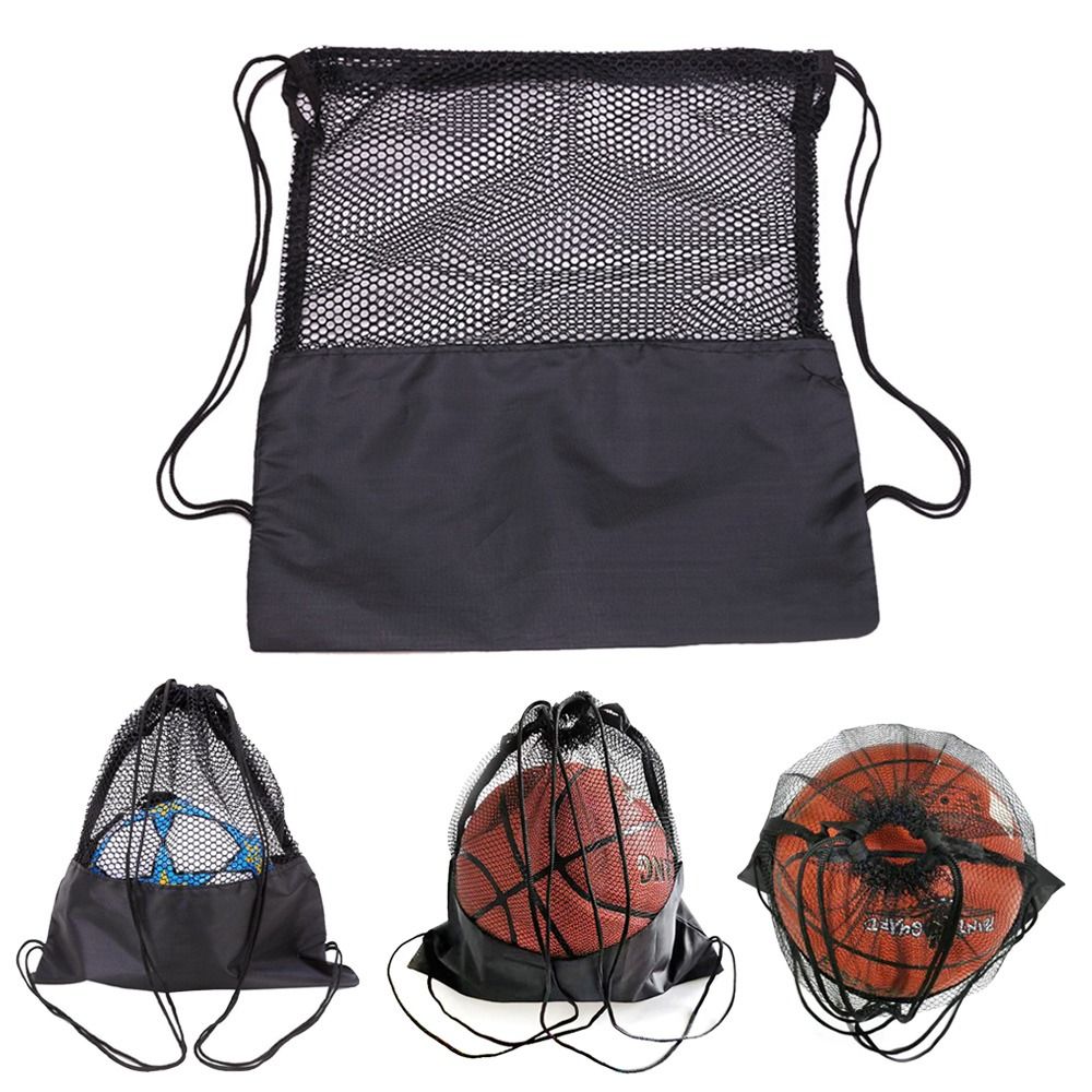 Mesh Net Bag - Oxford Basketball Cover Mesh Bag Black