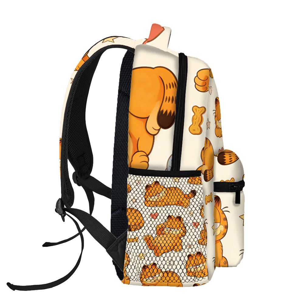 Mesh Net Bag - Funny Lazy Garfield Backpack Star Heart
