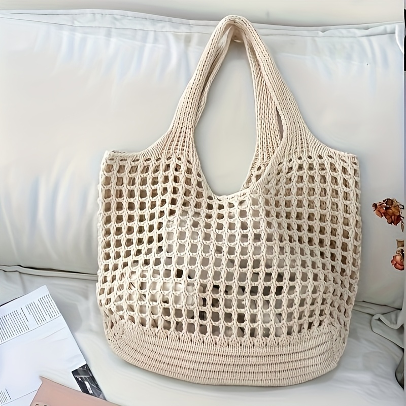 1pc Women'S Crochet Tote , Lar - đánh giá và giá Crochet Market Bag