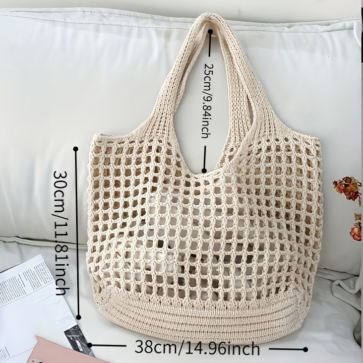 1pc Women'S Crochet Tote , Lar - đánh giá và giá Crochet Market Bag