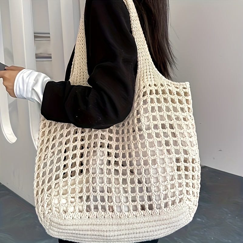 1pc Women'S Crochet Tote , Lar - đánh giá và giá Crochet Market Bag