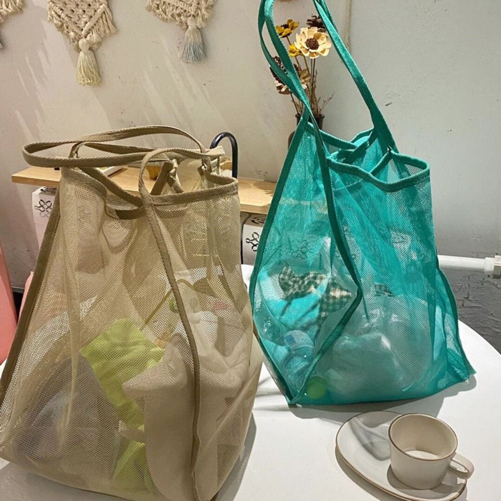 Mesh Shoulder Bag Transparent  - đánh giá và giá Mesh Net Bag