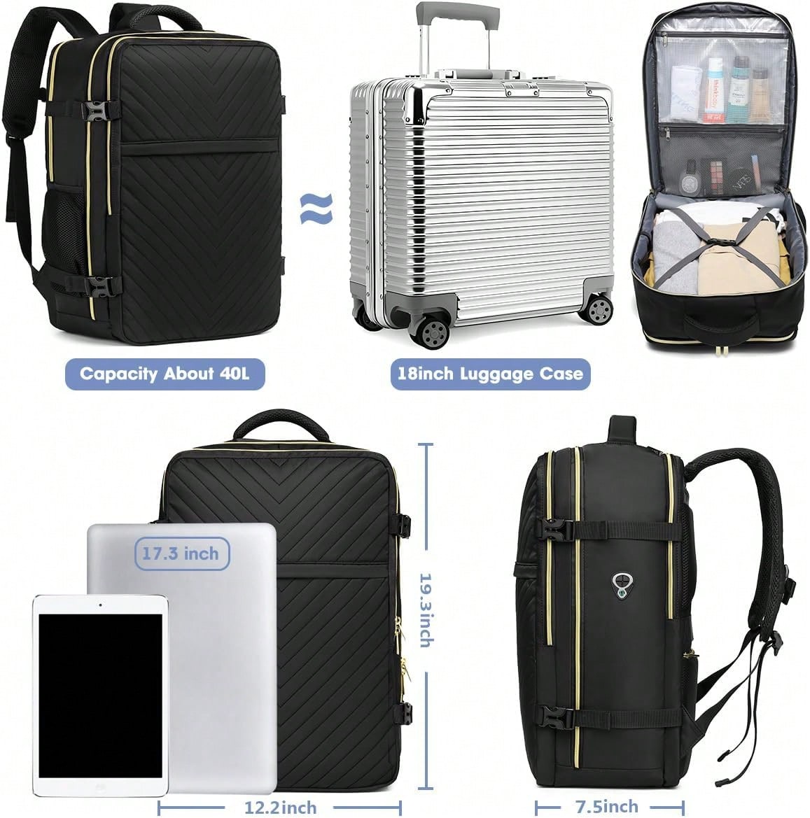 Large Carry On Travel Backpack - đánh giá và giá Women Bags For Women