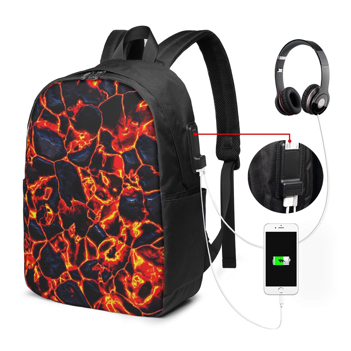 Magma Volcano Lava Fire Backpa - đánh giá và giá Women Bags For Women