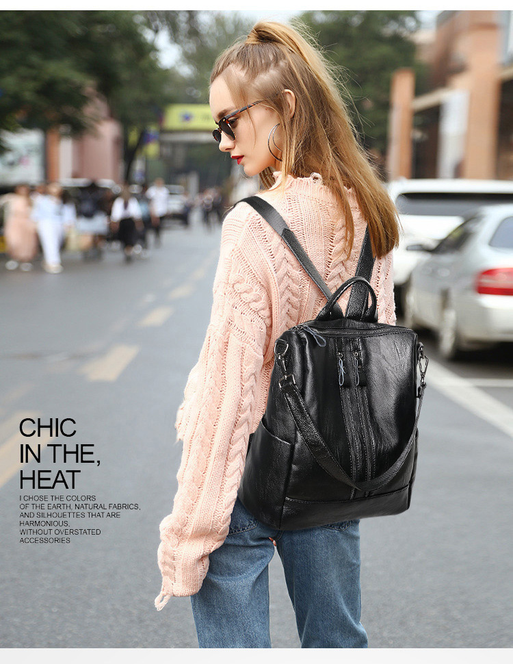 Women Soft Leather Backpack Sc - đánh giá và giá Women Bags Medium Size