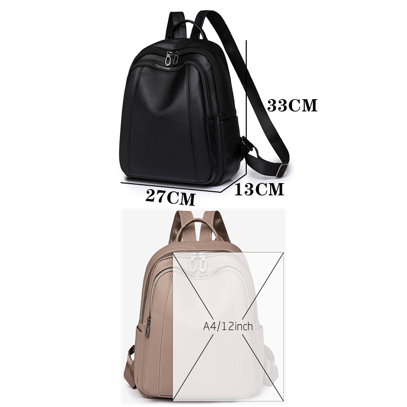 High Quality Leather Backpack  - đánh giá và giá Women Bags Medium Size
