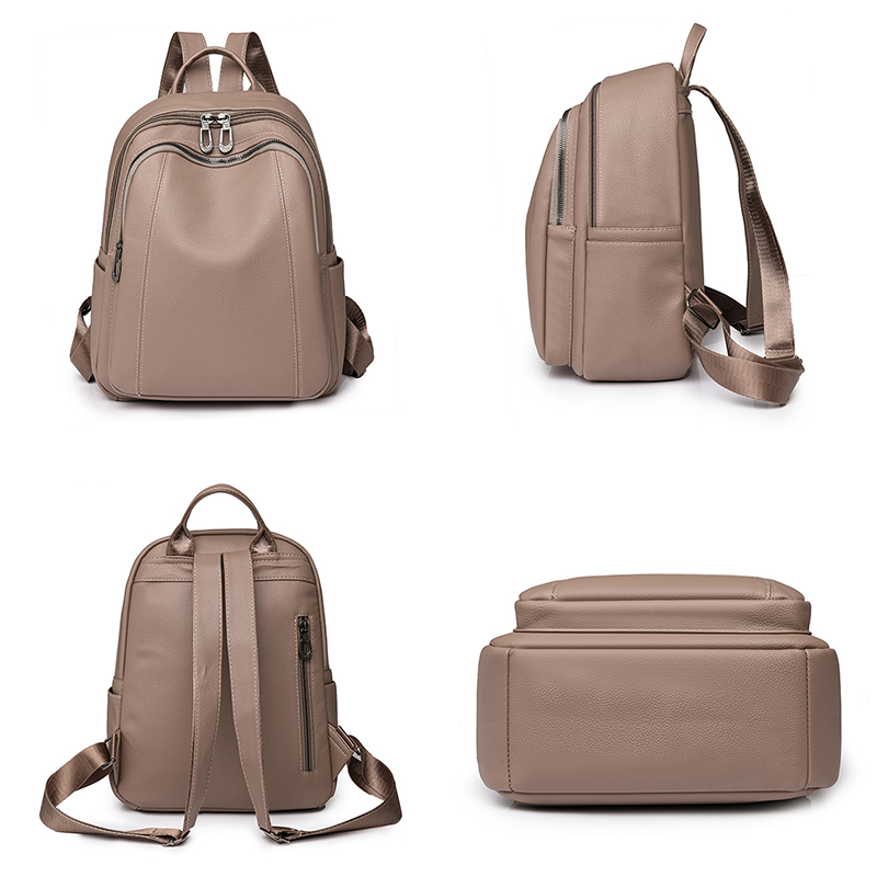 High Quality Leather Backpack  - đánh giá và giá Women Bags Medium Size