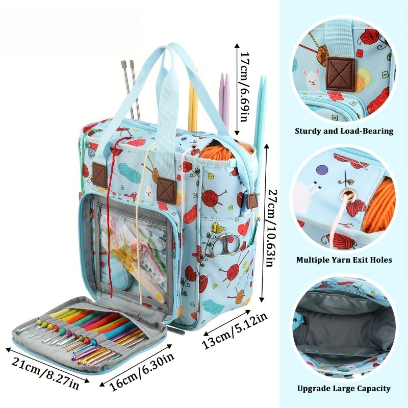 1pcs Large Capacity Yarn Stora - đánh giá và giá Crochet Market Bag
