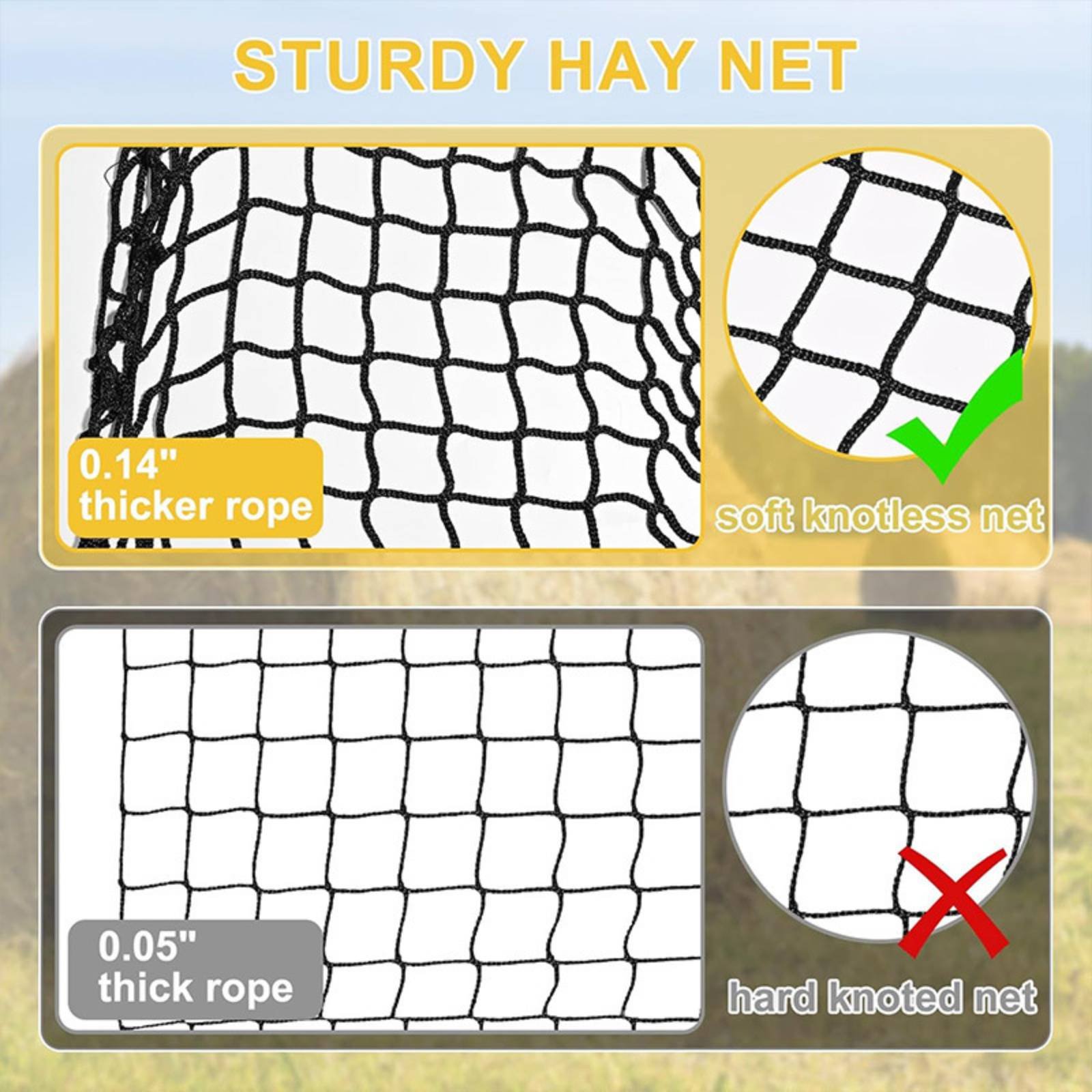 Large Hay Net Bag Easy to Fill - đánh giá và giá Mesh Net Bag