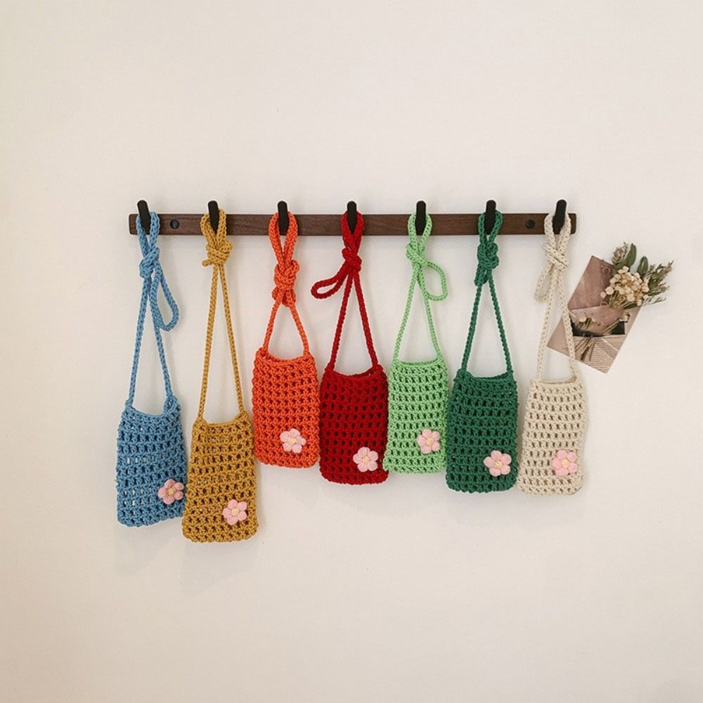 Sweet Flower Weaving Crossbody - đánh giá và giá Crochet Market Bag