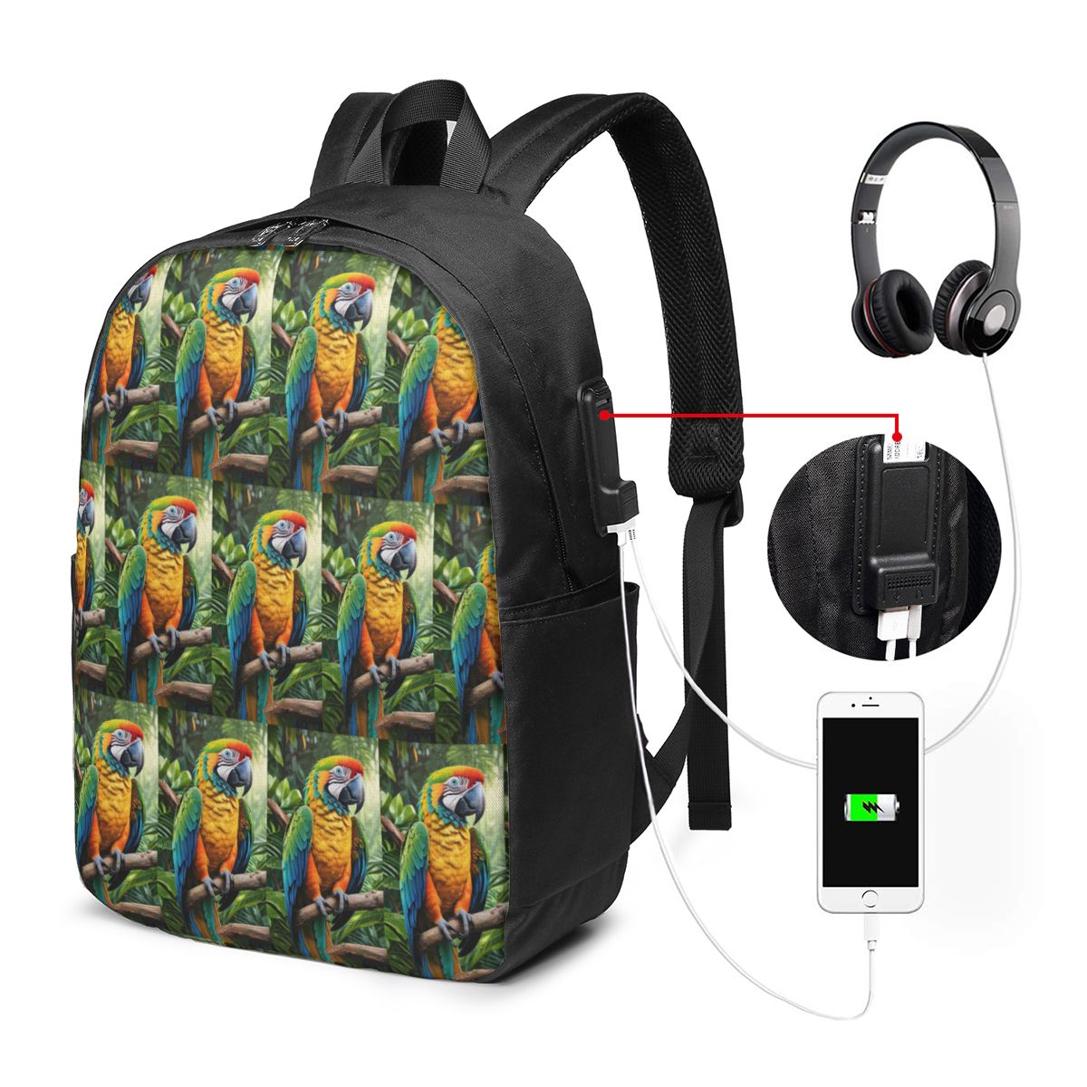 Cute Macaw Parrots Backpack Tr - đánh giá và giá Women Bags For Women