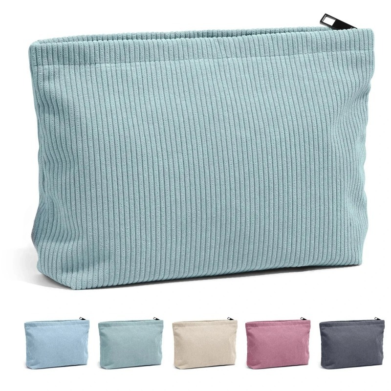 Corduroy Travel Cosmetic Bag P - đánh giá và giá Women Bags Medium Size