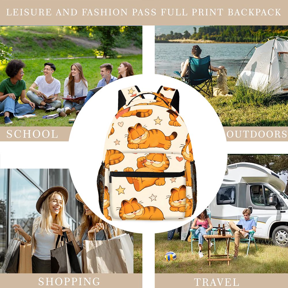 Funny Lazy Garfield Backpack S - đánh giá và giá Mesh Net Bag