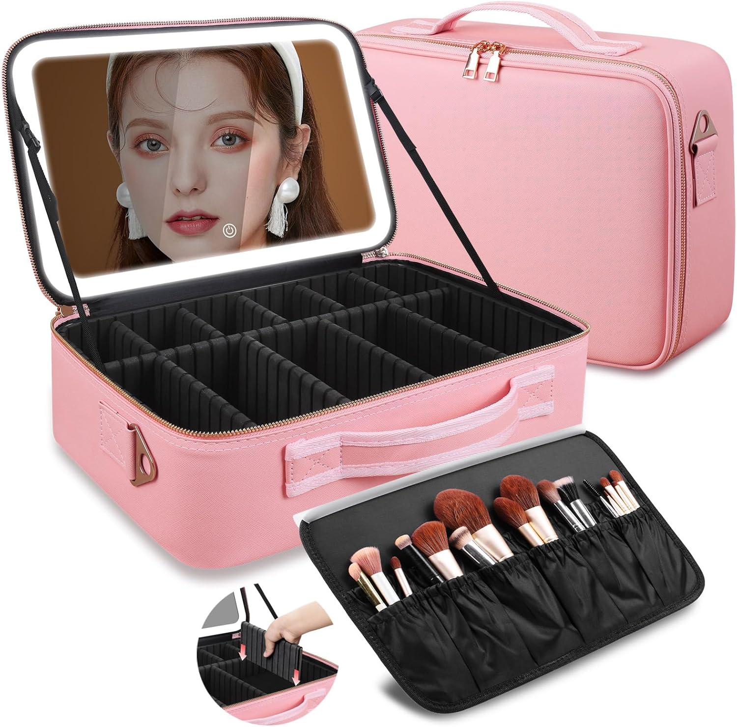 Large Capacity Makeup Bag 15'' - đánh giá và giá Women Bags Medium Size