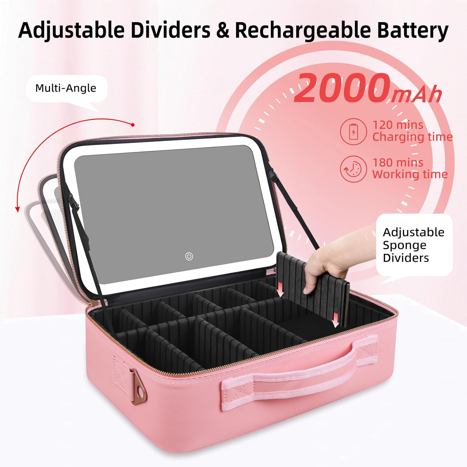 Large Capacity Makeup Bag 15'' - đánh giá và giá Women Bags Medium Size
